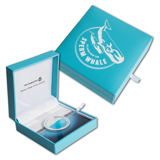 Spermatický vorvaň barevný 1 unce stříbra 2018 Proof