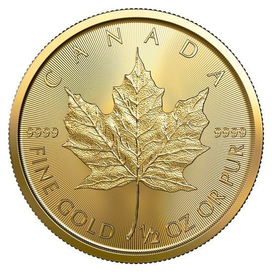 Canadian Maple Leaf 1/2 oz Gold 2022