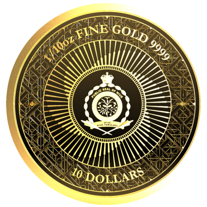 Niue: Chronos 1/10 uncji Złota 2023 Prooflike