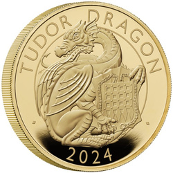 The Royal Tudor Beasts: The Tudor Dragon 5 oz Oro 2024 Proof