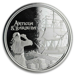 Antigua y Barbuda: Corredor del ron 1 oz Plata 2019