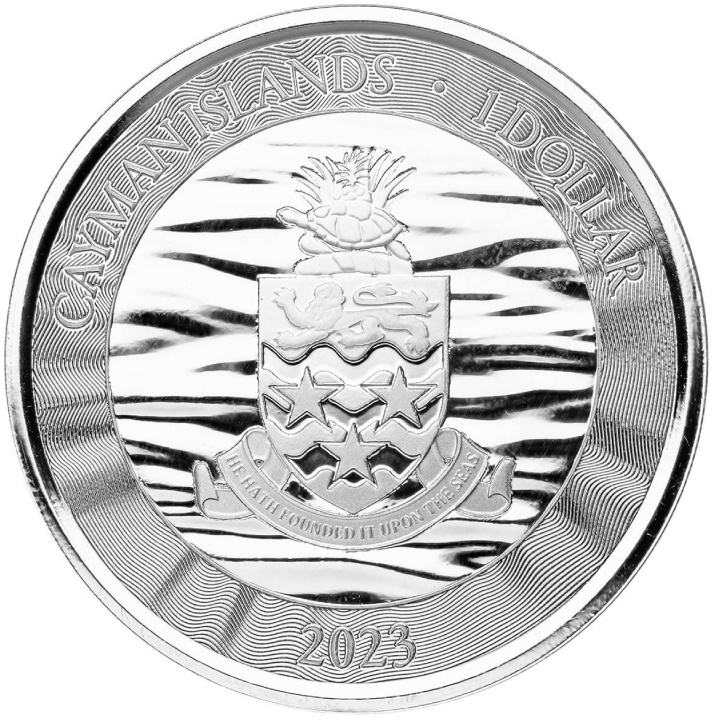 Cayman Islands: Marlin kolorowany 1 uncja Srebra 2023 Proof