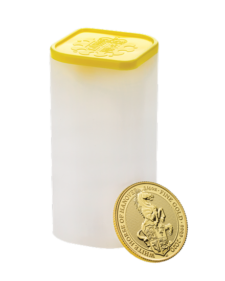 The Queen’s Beasts 2020: he White Horse of Hanover 1/4 oz Gold