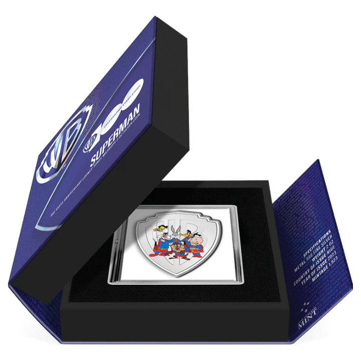 Niue: Looney Tunes Mashups - Superman coloured 2 oz Silver 2023 Proof