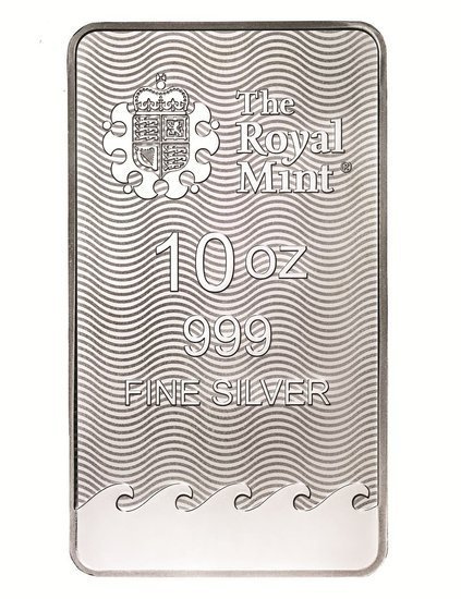10 uncji Sztabka Srebra Britannia