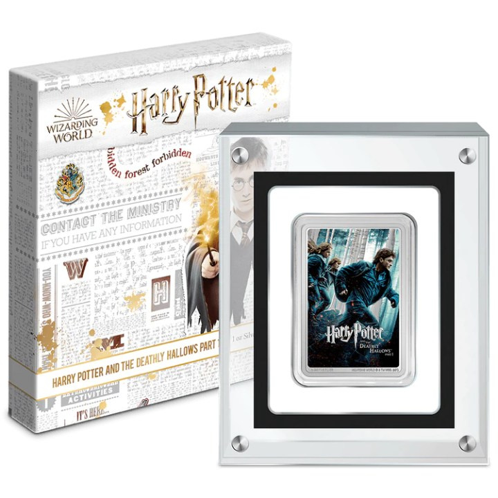 Niue: Harry Potter - Movie Poster 'Harry Potter and the Deathly Hallows Part 1' coloured 1 oz Silver 2021 Proof