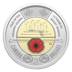 Canadá: Homenaje al Soldado Desconocido de Canadá coloreada $2 2025
