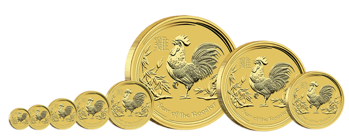 Lunar II: Rok Koguta 1/10 uncji Złota 2017