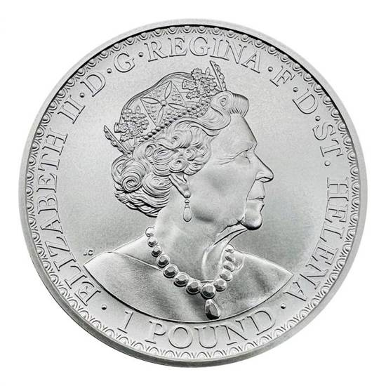 Santa Elena Una y el León 1 oz Plata 2022