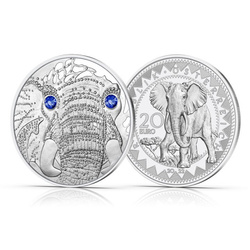 Africa - The Serenity of the Elephant 20 Euro Silver 2022 Proof