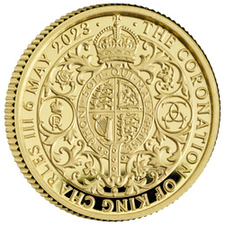 L'incoronazione di Sua Maestà Re Carlo III 1/40 oncia d'oro 2023 Proof