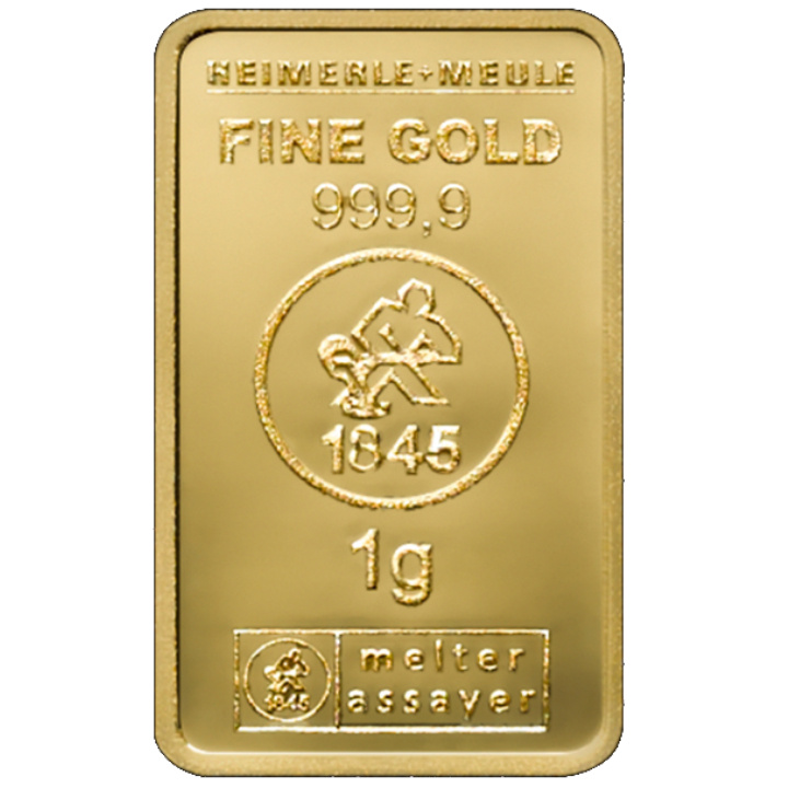 Zlatý slitek Heimerle + Meule 1 g (bez certipacku)