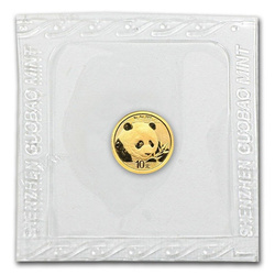 Panda chinois 1 gramme d'or 2018