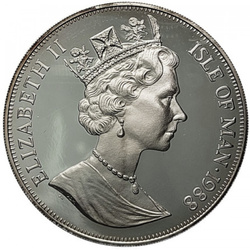 Isle of man: Kot Manx 1 uncja Srebra 1988 Proof
