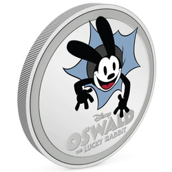 Niue: Disney 100 Years of Wonder – Oswald the Lucky Rabbit coloured 1 oz Silver 2023 Proof
