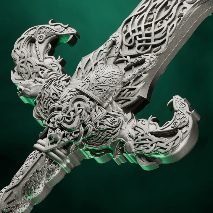 Medalie de argint Laevateinn (Loki's Sword) 1 oz Silver 2026 Ultra High Relief Antiqued Shaped