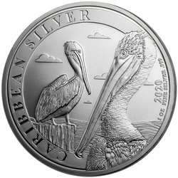 Barbados: Caribbean Pelican 1 oz Silver 2020
