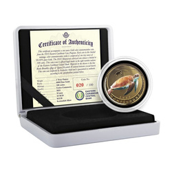 Montserrat Blue Sea Turtle coloured 1 oz Gold 2022 Proof Coin