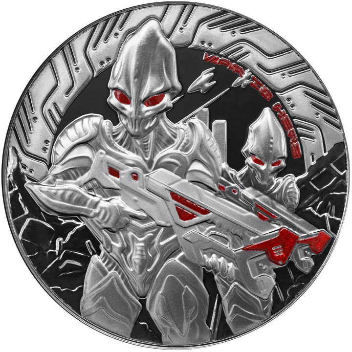 Samoa: Alien colorato 1 oncia d'argento 2024 Black Rhodium Proof