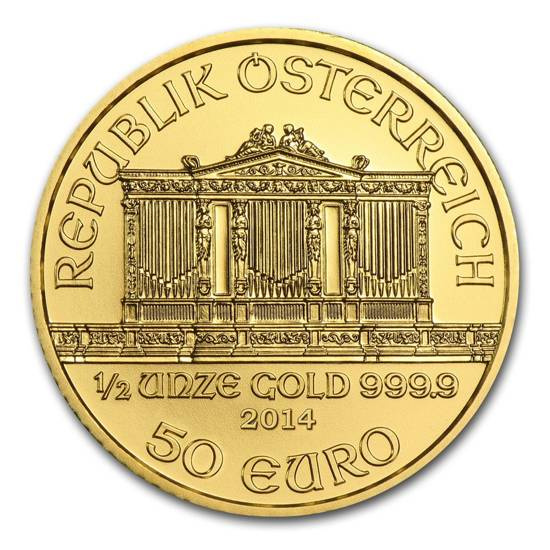 Bécsi Filharmonikusok 1/2 uncia arany 2014