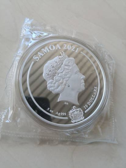 Samoa: Calendario Azteca 5 oz Plata 2021 Prooflike