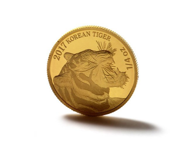 Korejský tygr 1/4 unce zlata 2017