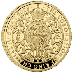 La Coronación de Su Majestad el Rey Carlos III 1 uncja Złota 2023 Proof