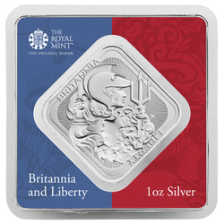 Slitek The Royal Mint - Britannia a Liberty 1 unce Stříbra