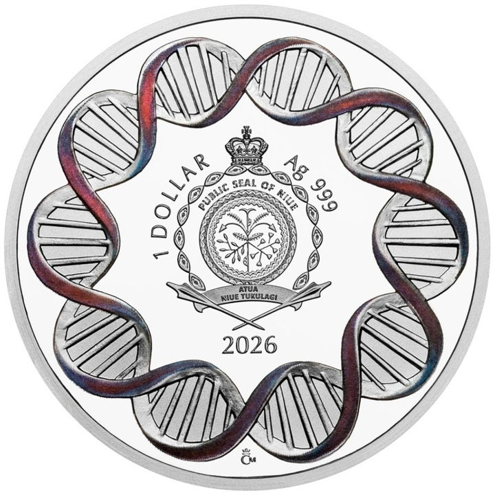 Silbermünze Human Body - Tonsil koloriert 1 Unze Silber 2026 Proof
