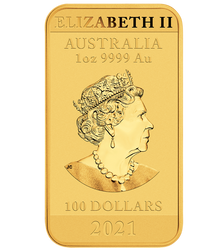 Dragon Rectangular Coin 1 oz Gold 2021