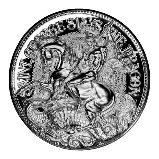 Czad: St George Slays the Dragon 2 uncje Srebra 2021 Proof