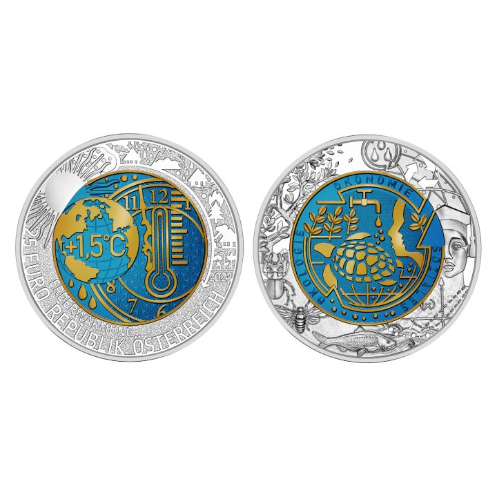 Niobium Series: Global Heating colored 25 Euro Silver 2023