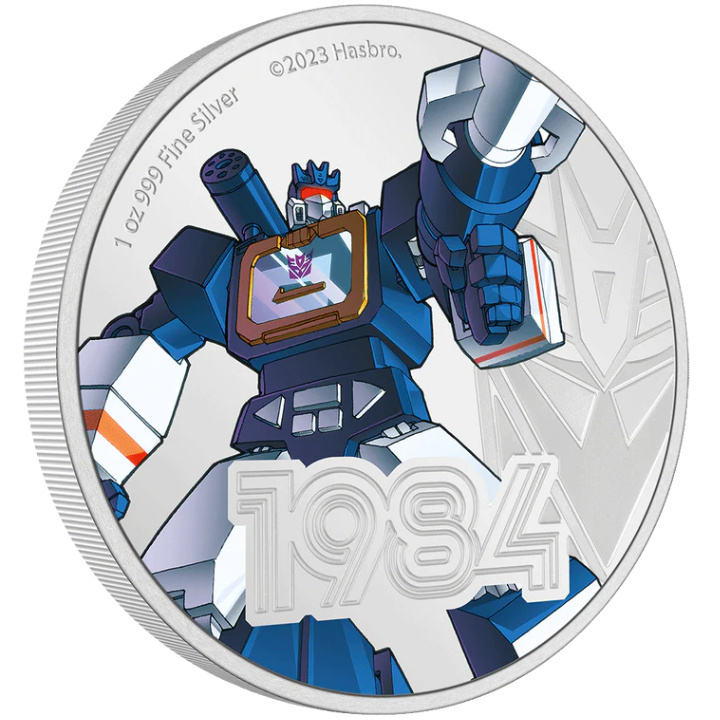 Niue: Transformers - Soundwave kolorowany 1 uncja Srebra 2023 Proof