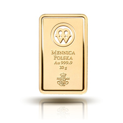 20 gramów Sztabka Złota Mennica Polska