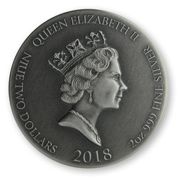 Niue : Biblique - Jean-Baptiste 2 onces d'argent 2018 Proof Antiqued Coin