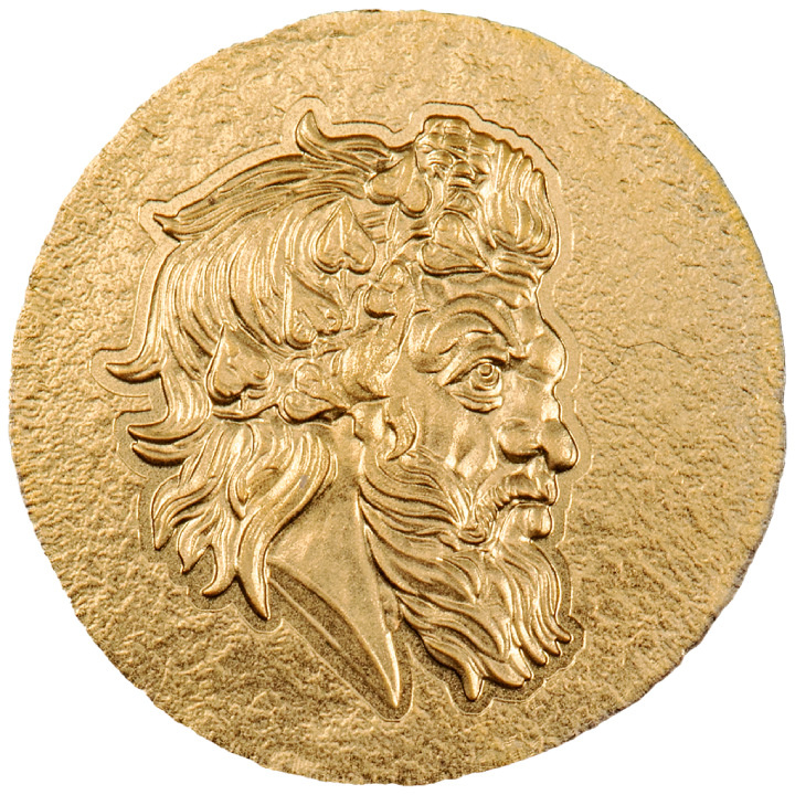 Islas Cook: Antigua Grecia - Pan "Panticapaeum" 0.5 gramos Oro 2023 Moneda de Seda