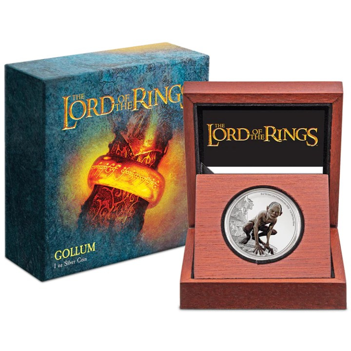 Niue: The Lord of the Rings - Gollum coloured 1 oz Silber 2022 Proof