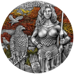 Valkyries: Solveig kolorowana 2 uncje Srebra 2024 Ultra High Relief
