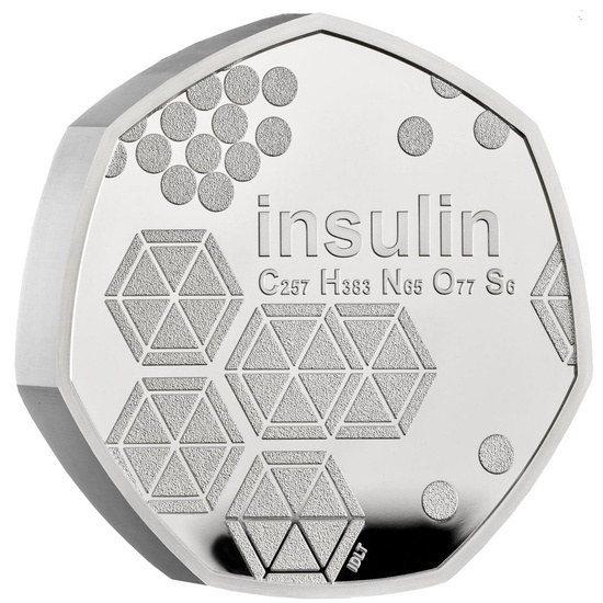 100. Anniversary of the discovery of insulin Silver 2021 Proof Piedfort Coin
