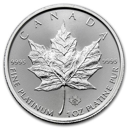 Canadian Maple Leaf 1 oz Platinum Various Years