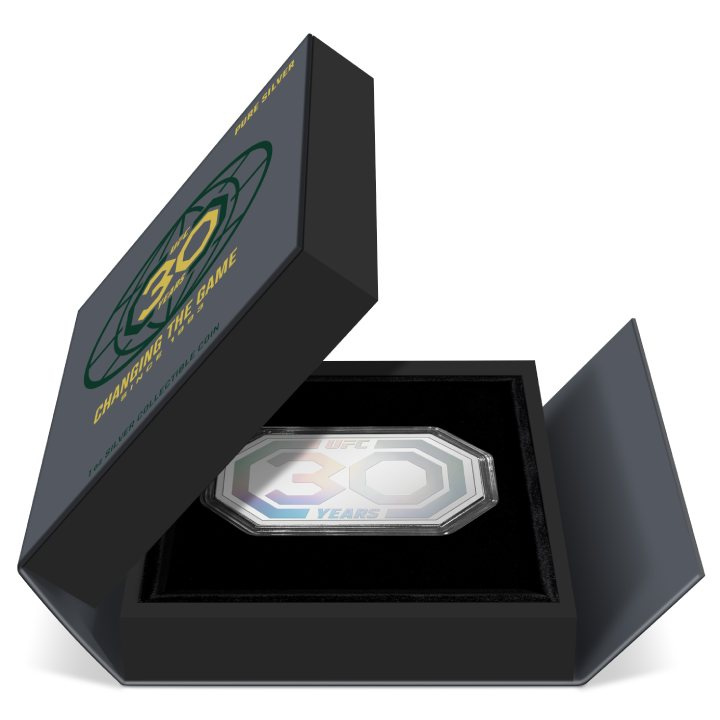 Niue: UFC- 30th Anniversary coloured 1 oz Silver 2023 Proof Coin
