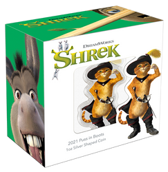 Niue: Csizmás kandúr színes 1 uncia ezüst 2021