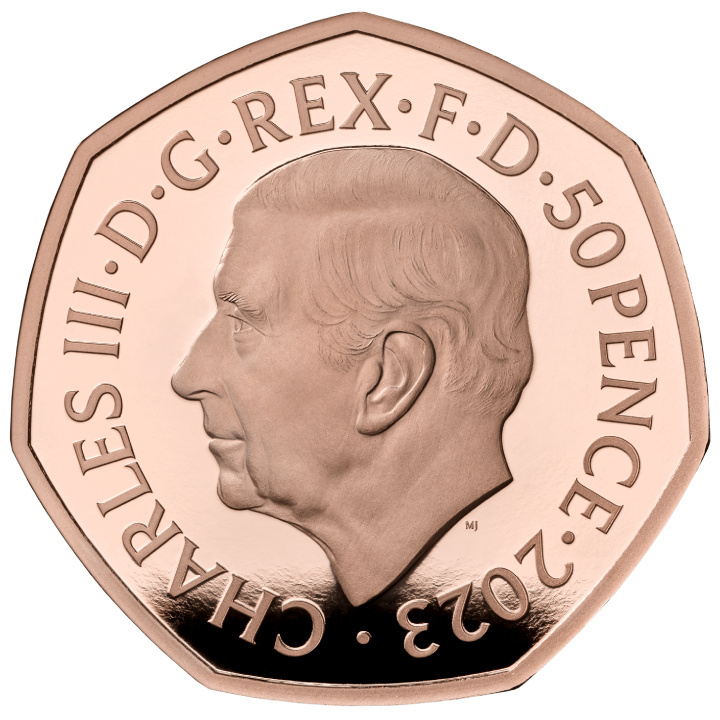 El león, la bruja y el viejo armario 50p Oro 2023 Proof