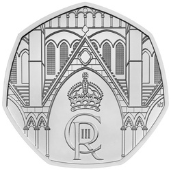Încoronarea Majestății Sale Regele Charles al III-lea 50 pence Cupronichel 2023
