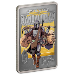 Niue: Star Wars The Mandalorian - The Mandalorian coloured 1 oz Silber 2022 Antiqued Finish