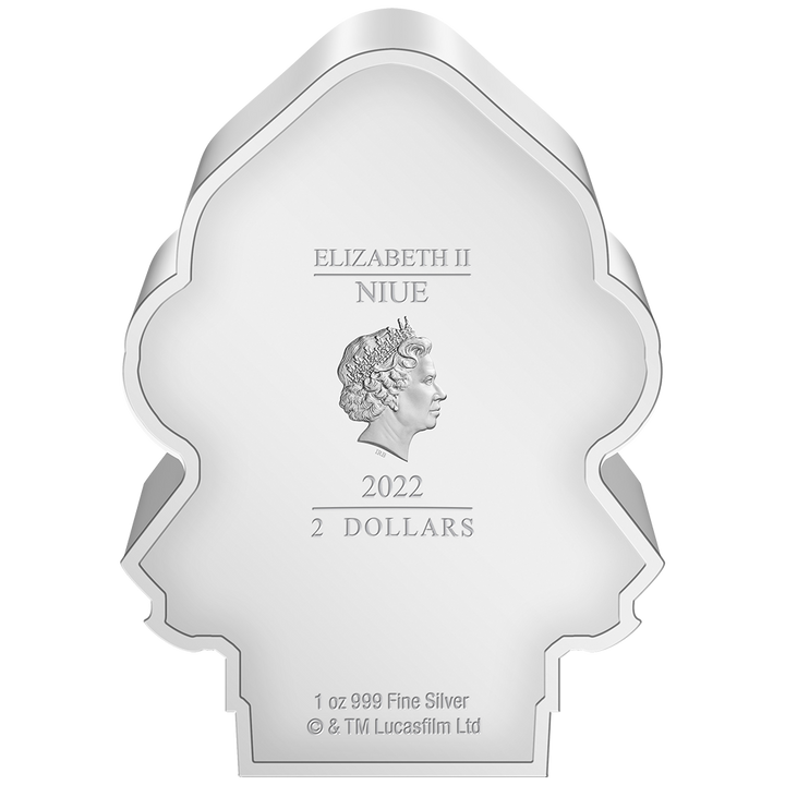 Niue: Star Wars – Admiral Ackbar Chibi Coin, Colorized, 1 oz Silver, 2022, Proof.