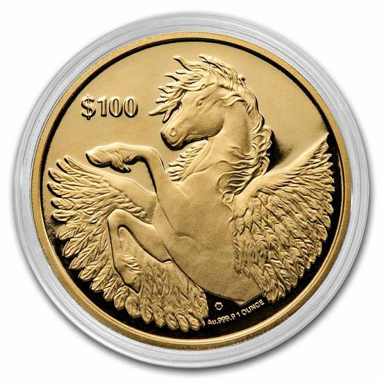 Brit Virgin-szigetek: Pegasus 1 uncia arany 2022