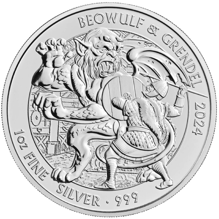 Mythes et légendes : Beowulf et Grendel 1 once d'argent 2024