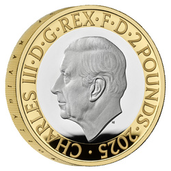 350 Years of the Royal Observatory, Greenwich £2 vergoldetes Silber 2025 Proof