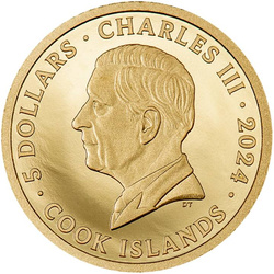 Îles Cook : Peaks - K2 0,5 gramme d'or 2024 Proof